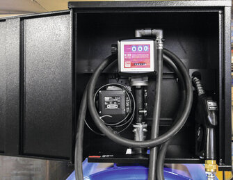Sähköpumppu ST Box 56 230 V, musta kaappikokonaisuus, asennettuna